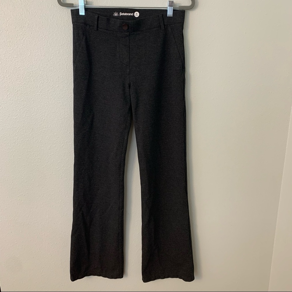 Betabrand Women's Straight Leg Pants in Black